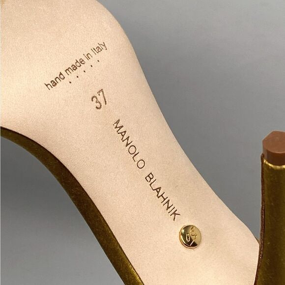 Manolo Blahnik Campanillasan 105MM Satin Sandals size 37 - Picture 13 of 13